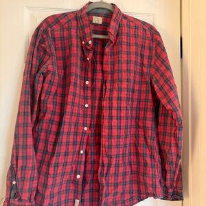 Men’s J.Crew Plaid Button-Down Shirt – Size Large